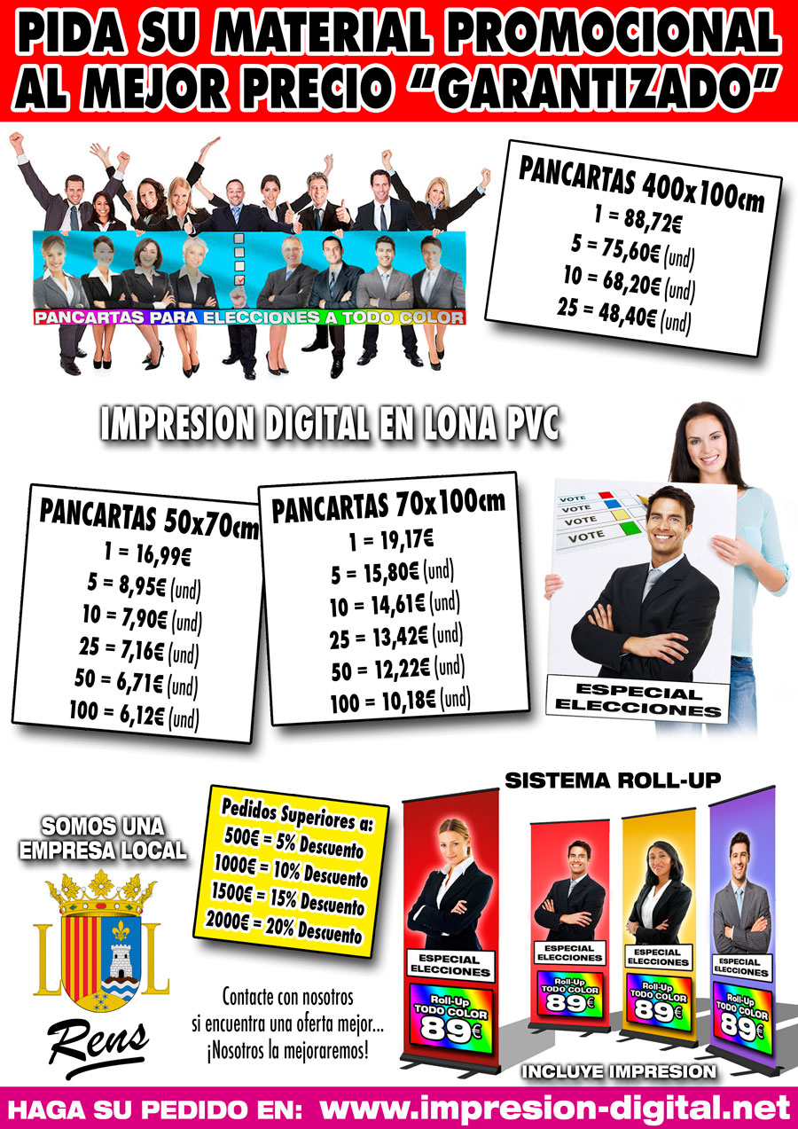 Impresion digital de pancartas y carteles en lonas pvp